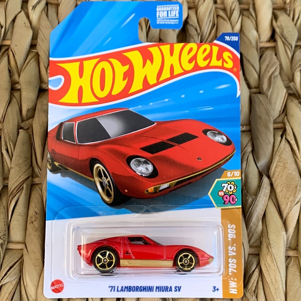 71 Lamborghini Miura SV 1971 Lambo Hot Wheels Car 70s vs 90 Hotwheels New 2025